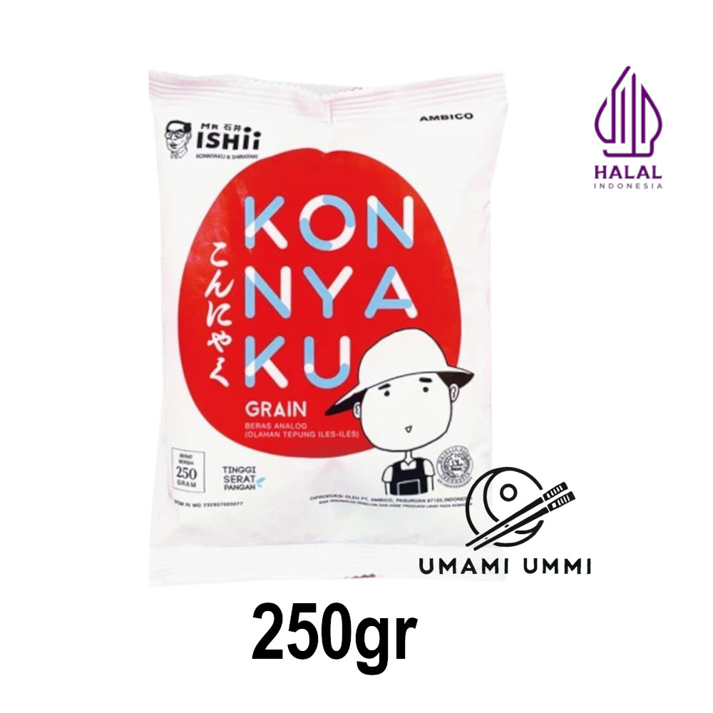 

MR. ISHII Beras Shirataki Rice 250 gr Konnyaku Grain Gluten Free Sehat Rendah Kalori Tinggi Serat