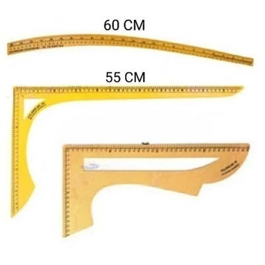 

PS03 Penggaris Pola Jumbo Set Isi 3 POLARIS PS-03