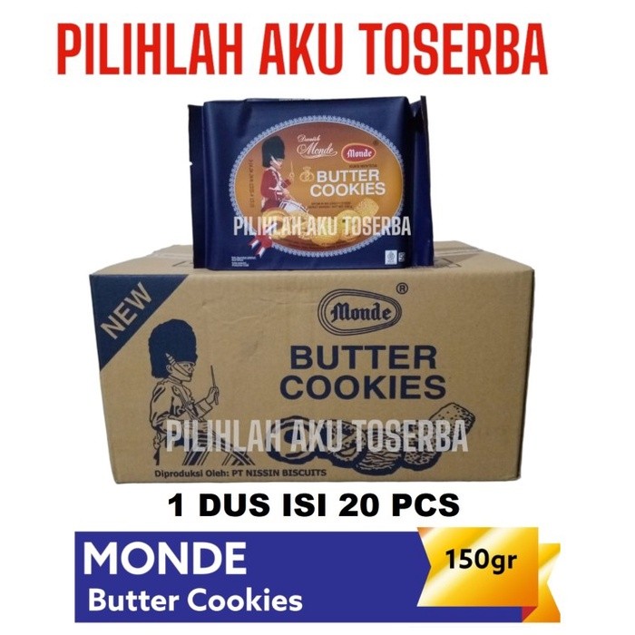 

Biskuit Monde BUTTER COOKIES 150 gr - ( HARGA 1 DUS isi 20 Pcs )
