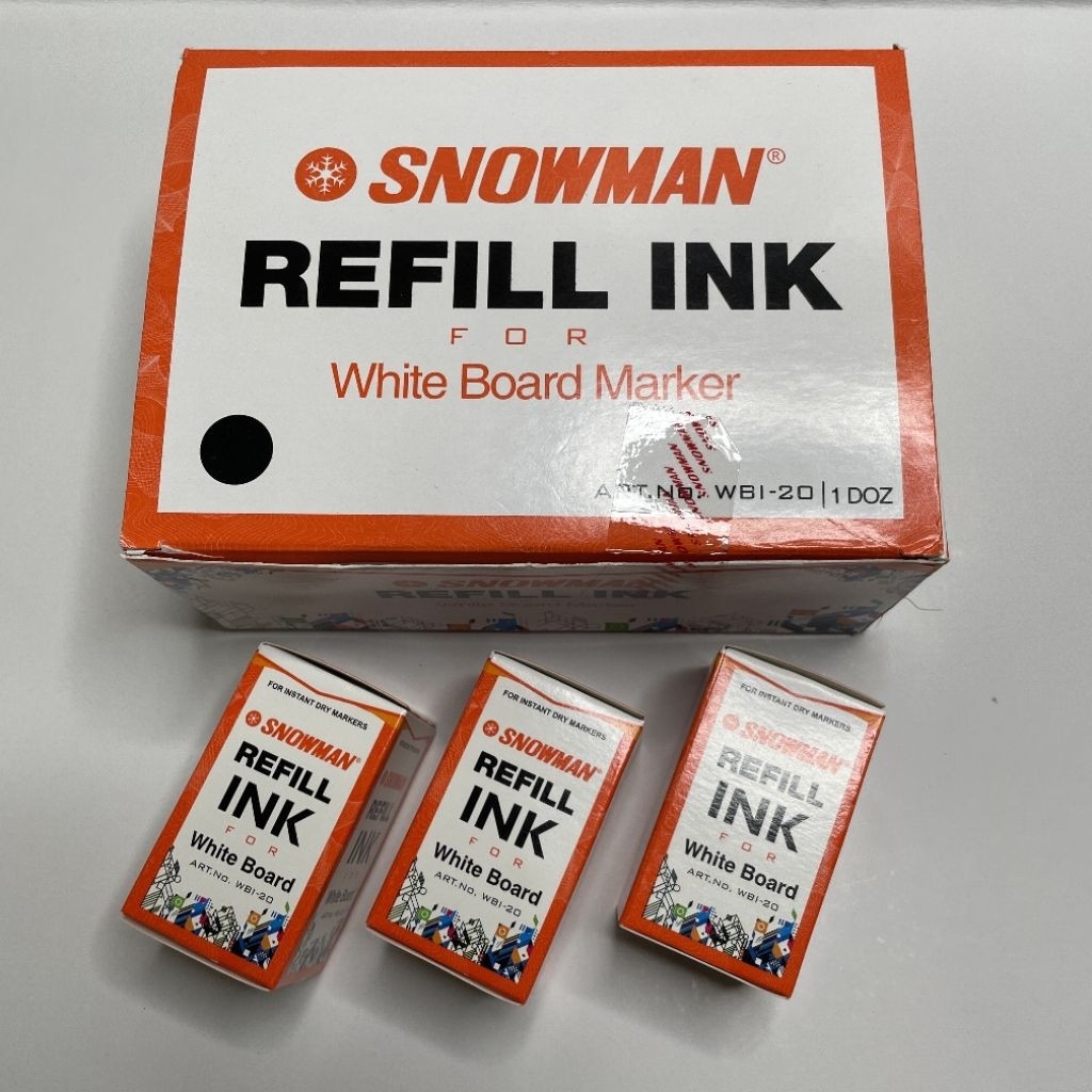 

Refill Tinta Spidol Whiteboard SNOWMAN HITAM - ARM