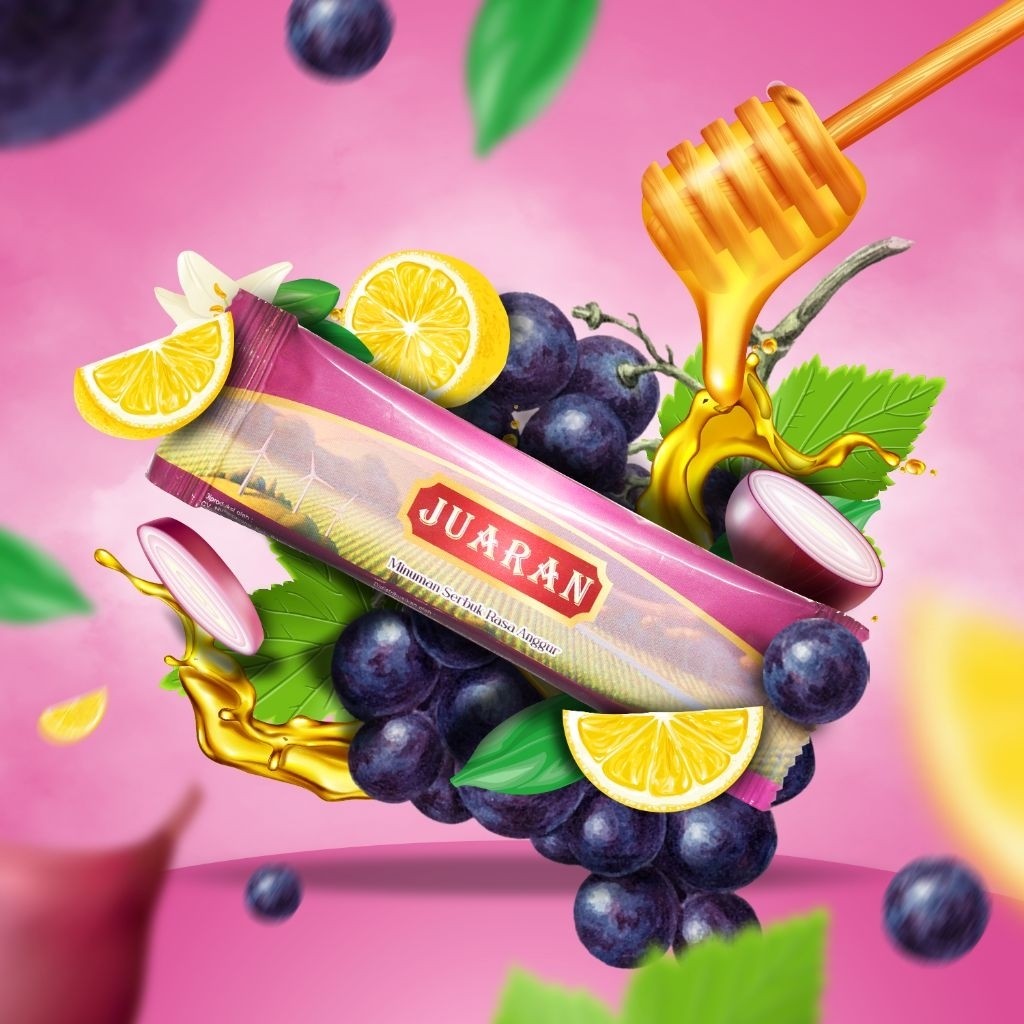 

JAMIN MURAH !!!Juaran Herbal Minuman Serbuk Rasa Anggur - 1 Box isi 5 Sachet(BISA LANGSUNG ORDER)