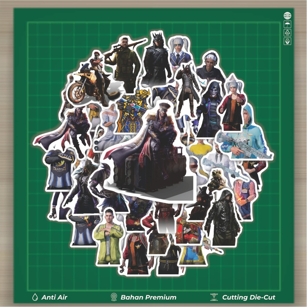 

HOT 50 PCS STIKER Stiker Karakter Game Skin PUBG Stiker Fashion Cars Decal Dingin Kartu Album Custom Vinyl Anti Air- Sticker Aesthetic Buku Journal Koper Casing HP Tablet Laptop Helm Motor Botol Minum