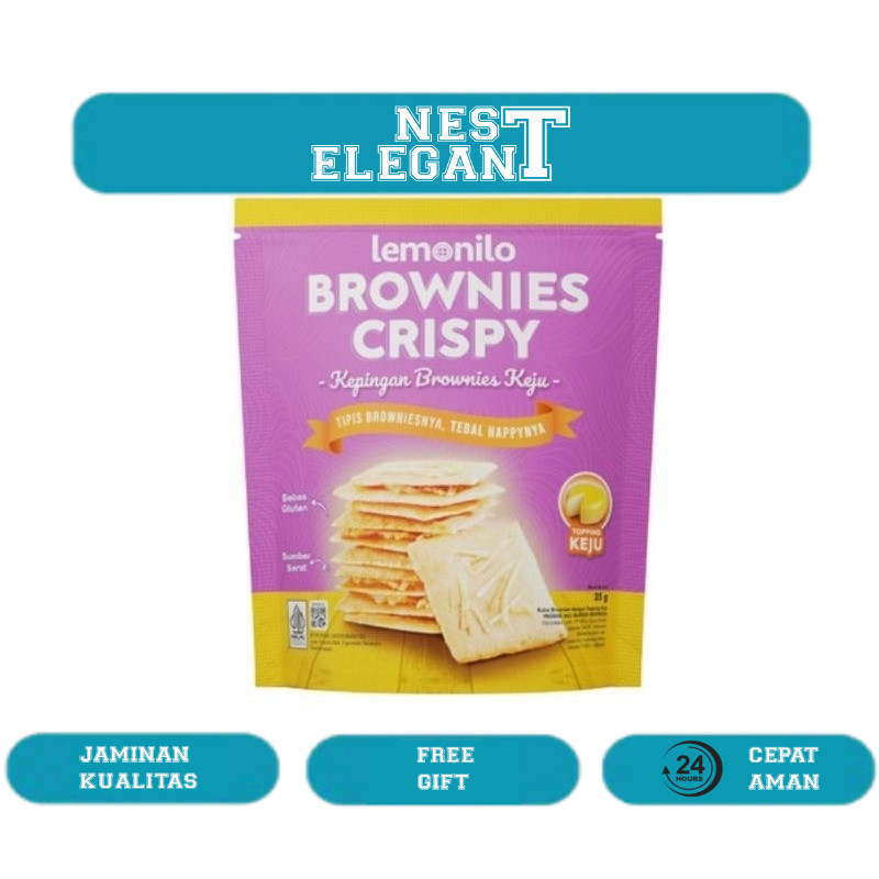 

Lemonilo Brownies Crispy 35 gr rasa Chocochips dan Keju