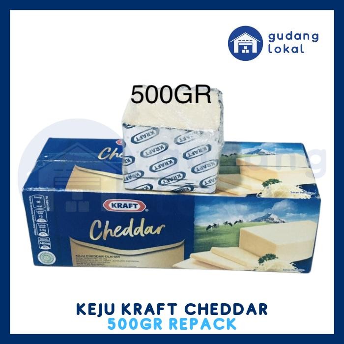 

HOT PRODUK KEJU KRAFT CHEDDAR 500GR REPACK
