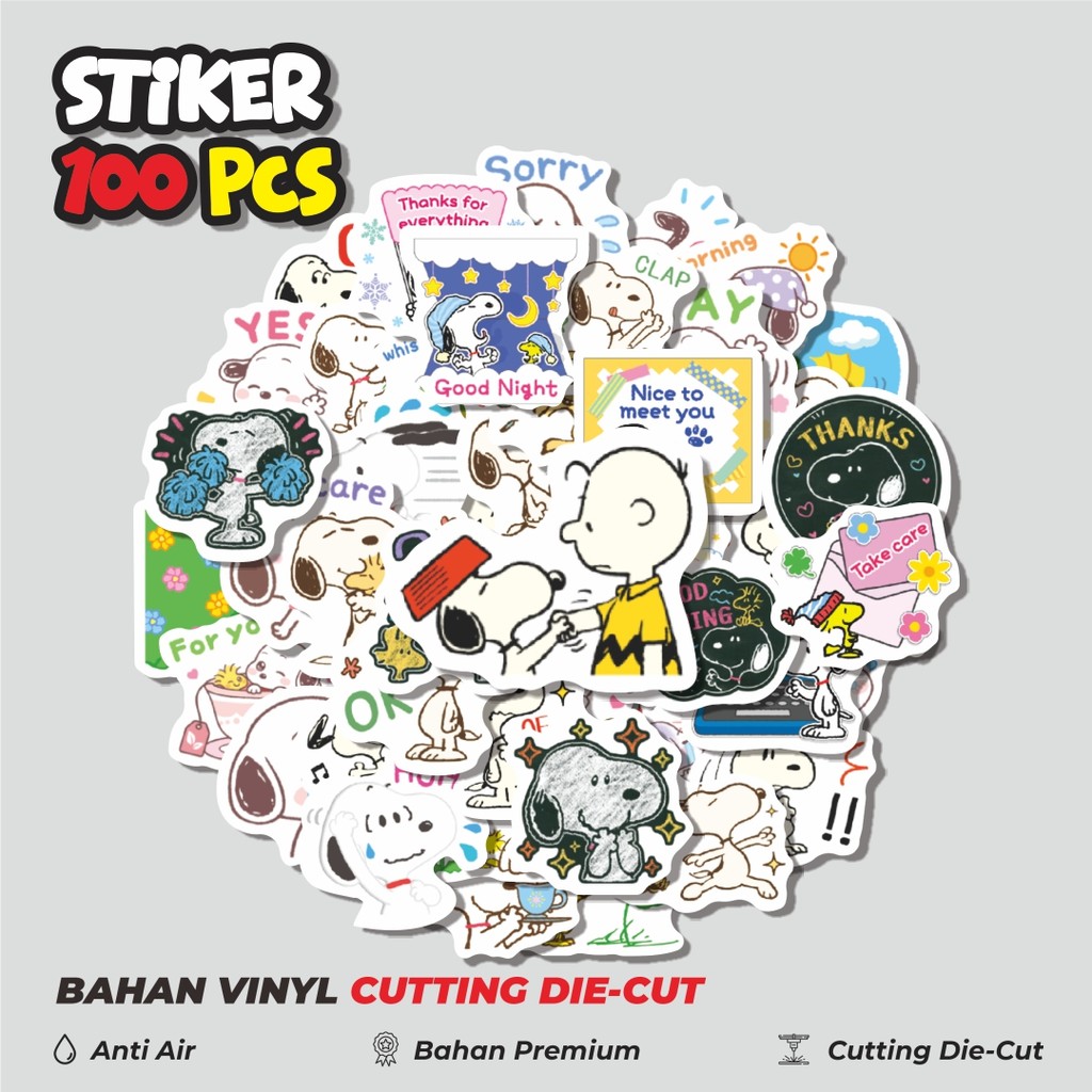 

Terbaru! 50 pcs Stiker Kartun Snoopy V33 Dekorasi Lucu Kreatif untuk Notebook, Skateboard, HP
