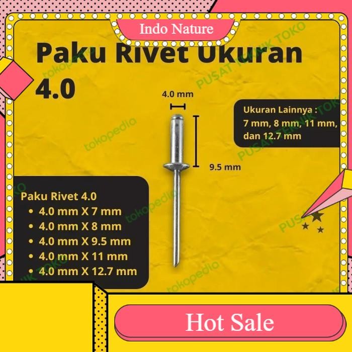 【I_NATURE】BISA COD PAKU RIVET ECER TIPE 550 4MM X12.7MM PAKU RIVET 550 REPACK ISI 100