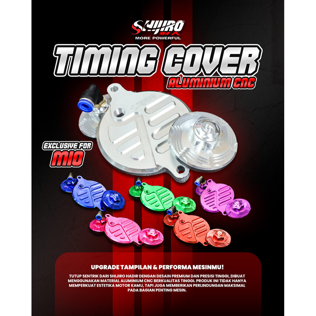 

Tutup Sentrik Yamaha Mio Smile, Jupiter, Vega, Alumunium CNC by Shijiro Racing