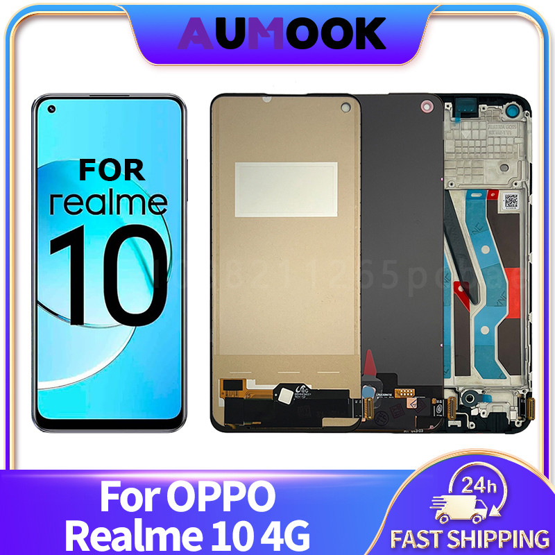 6.4" AMOLED LCD For Oppo Realme 10 4G RMX3630 LCD Display Screen Touch Screen Digitizer Assembly Wit