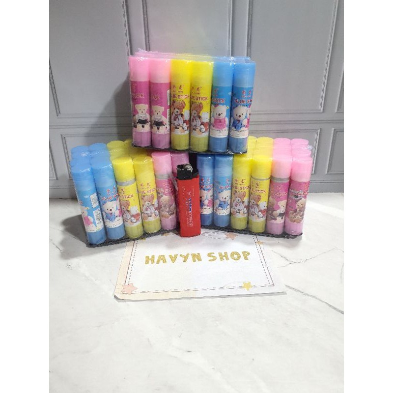 

Lem stik (1pak=24pc) ukuran KECIL 10gram/ Lem stick / Lem murah / Lem fancy / Glue Stik Fancy