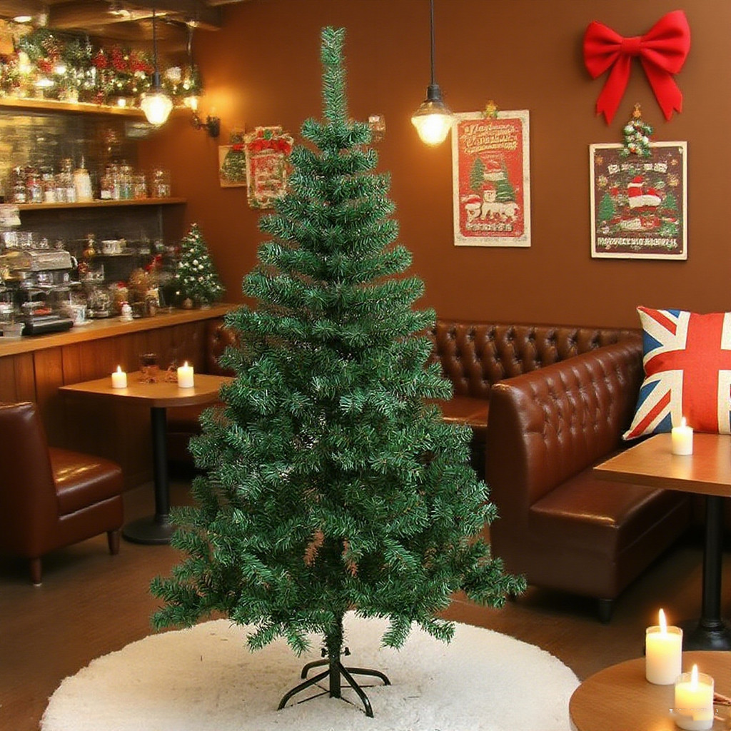 Pohon Natal Buatan Bahan Enkripsi PE+PVC Pohon Natal Besar Dekorasi Natal Dalam dan Luar Ruangan