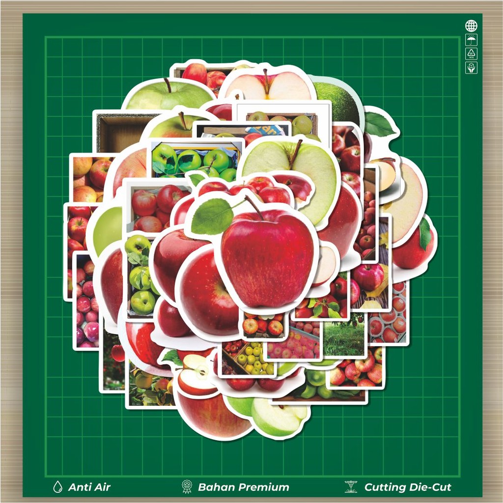 

HOT 50 PCS STIKER Stiker Buah Apel V2 Stiker Fashion Cars Decal Dingin Kartu Album Custom Vinyl Anti Air- Sticker Aesthetic Buku Journal Koper Casing HP Tablet Laptop Helm Motor Botol Minum