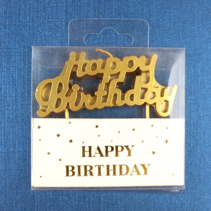 

Lilin Huruf Sambung Happy Birthday Metalik Dekorasi Ulang Tahun - Metalik Gold