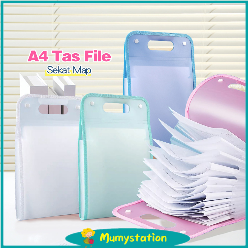 

New Mumystation Tas File Handle 13 Sekat A4 Map Tas Dokumen Untuk Penyimpanan KertasPremium