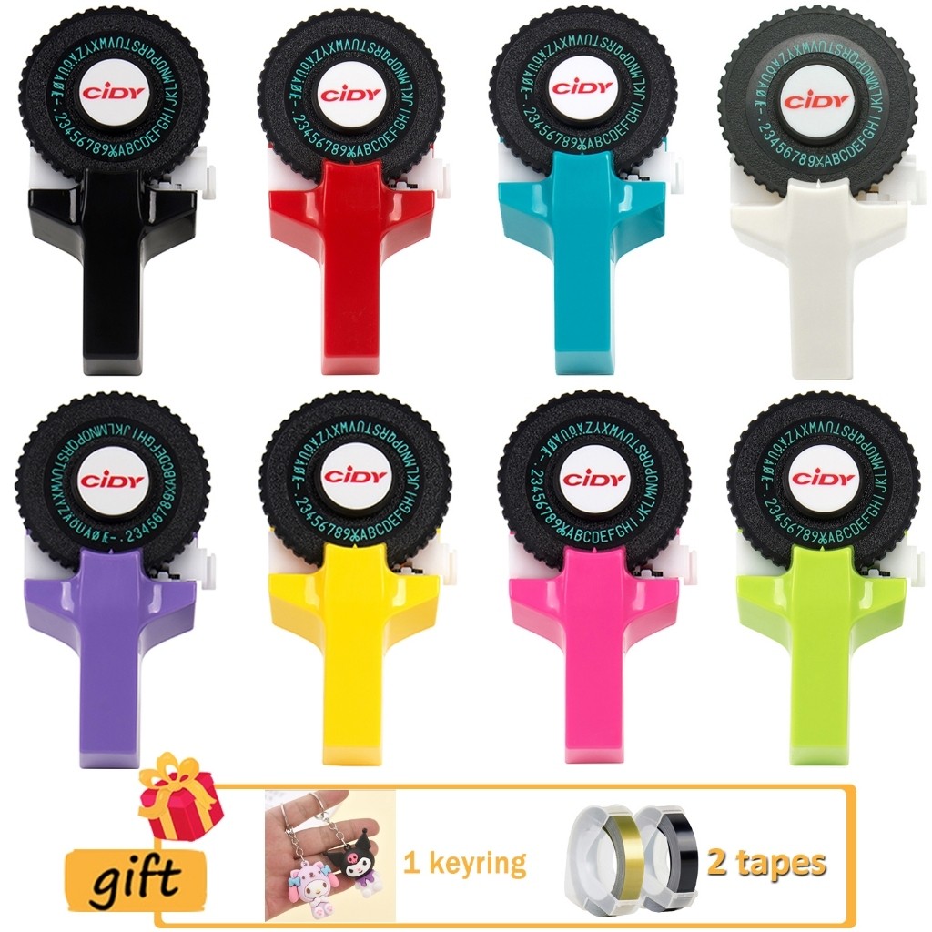 

New CIDY dymo embossing label maker / Mesin Printer Label Mini 3d Manual Diy C101Premium