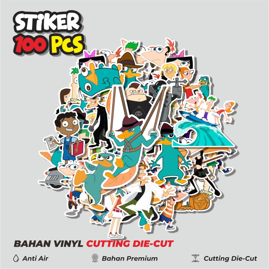 

Terbaru! 50 pcs Stiker Kartun Phineas And Ferb Dekorasi Lucu Kreatif untuk Notebook, Skateboard, HP