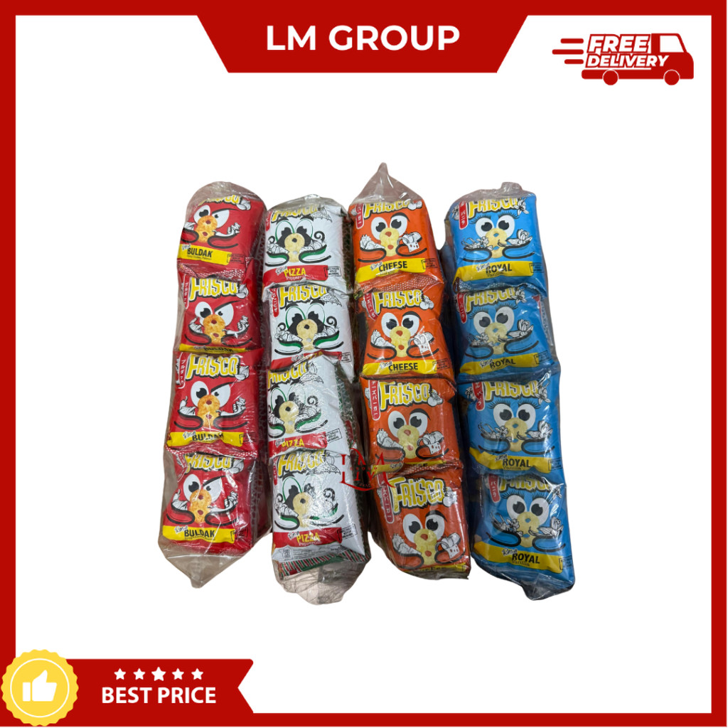 

Frisco Ekstrudat Rasa Buldak/Pizza/Keju/Vanilla isi 10 pcs x 14gr Cemilan LM Snack Grosir