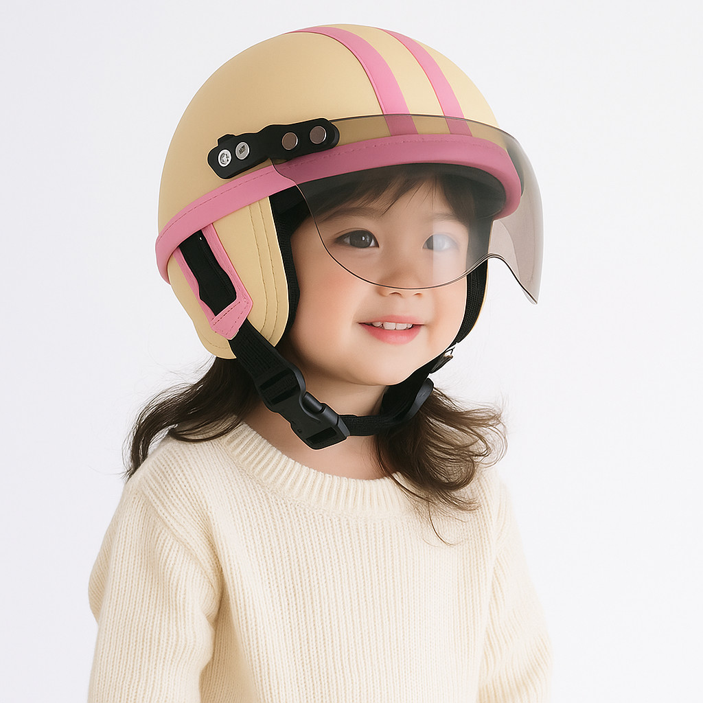 Helm Anak Balita Retro Klasik SNI Usia 1-5 Tahun Banyak Pilihan Warna