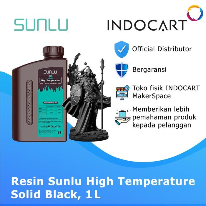 

3D Printer Resin Sunlu High Temperature Resistance 3D Resin 1kg - Solid Black