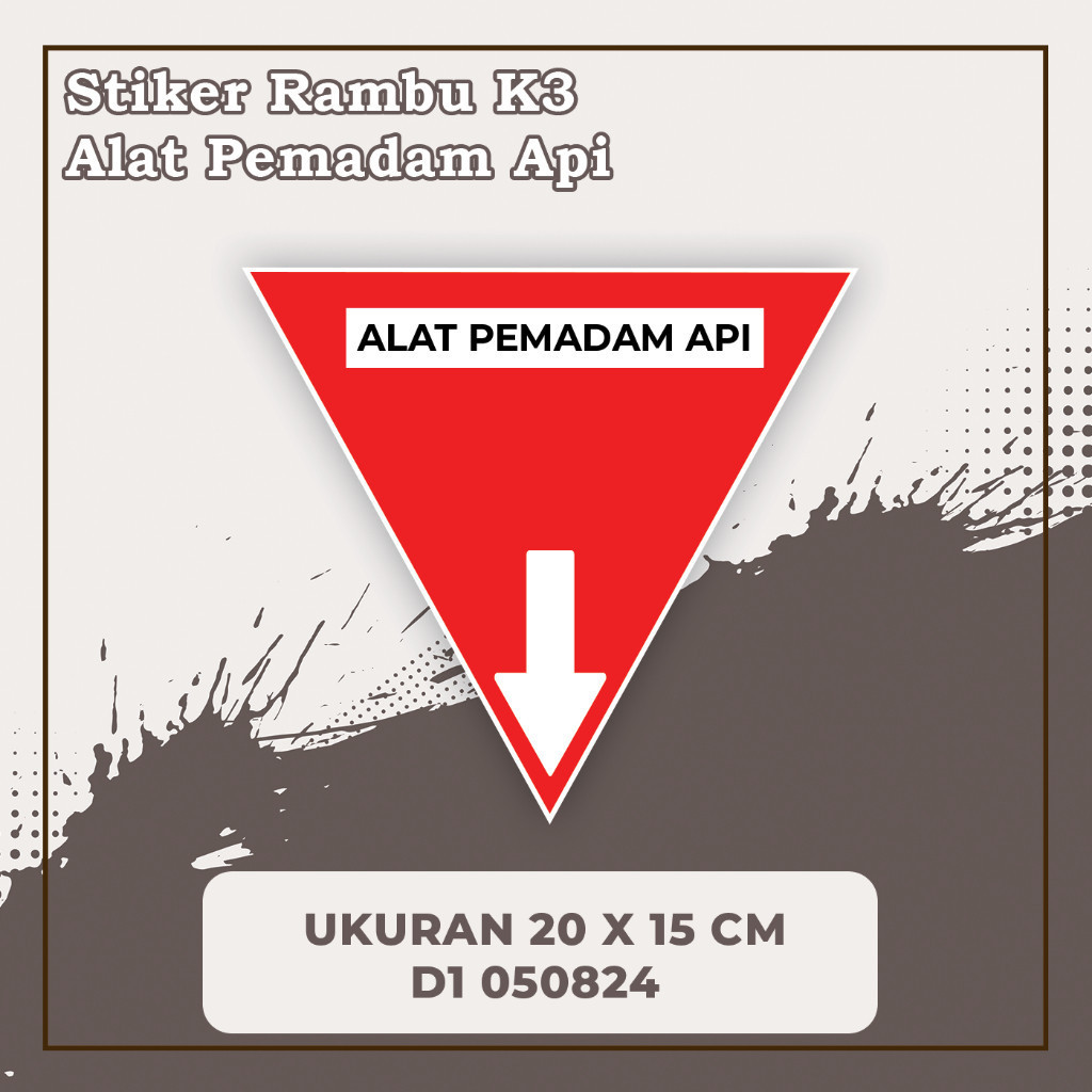 

Stiker Rambu K3 Petunjuk APAR Alat Pemadam Kebakaran Ringan multi Sticker