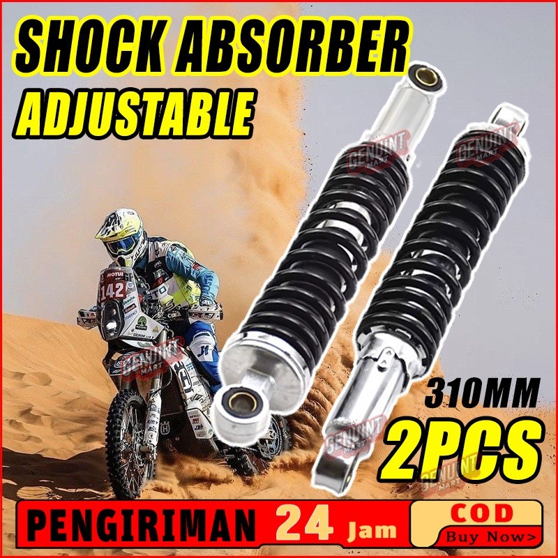HARSTORE 2 Buah Shock Belakang Wave, Shockbreaker Kualitas Tinggi untuk Motor - Cocok untuk Semua Je