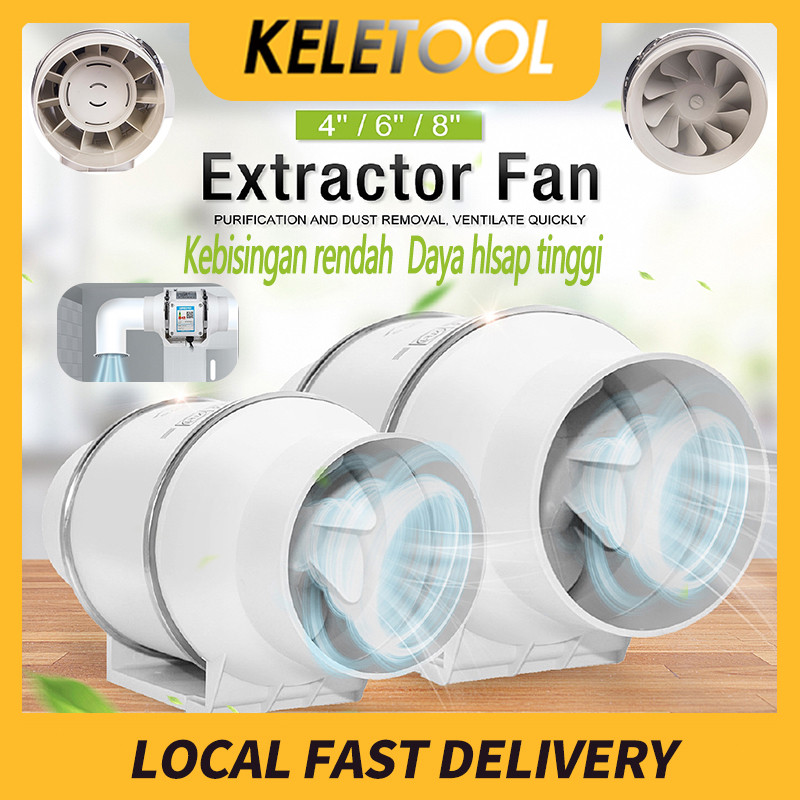 exhaust fan atap Inline Duct fan Blower Hisap Kipas Angin Buang Diam Ekstraktor Kipas exhaust fan bl