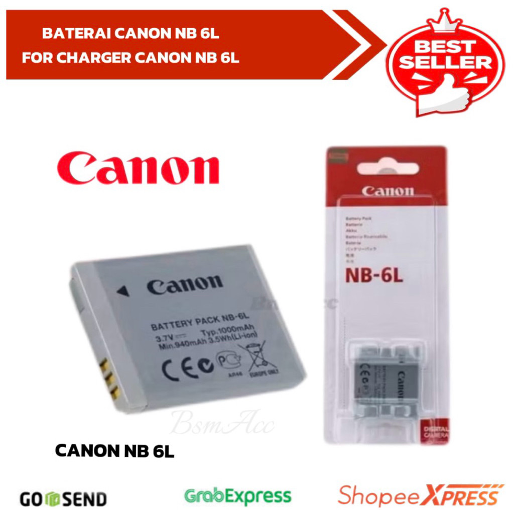 Battery Canon NB-6L / NB 6LH Baterei for Powershot SX600 / SX610 / SX700 / SX530 / SX260 DLL / Bater