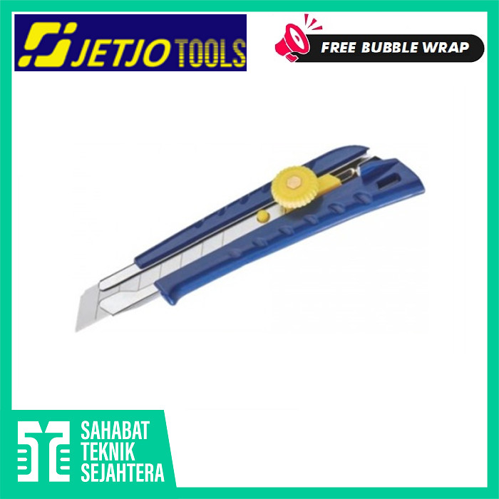 

JETJO 101009 Pisau Cutter 18mm Snap Off Utility Knife With Locking