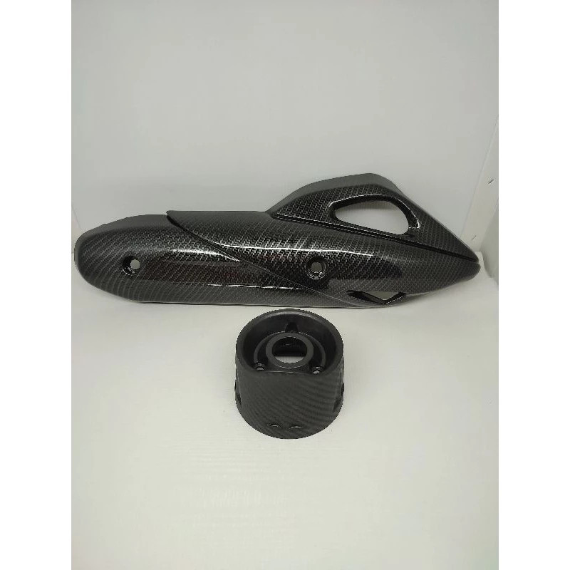 Paketan pcx 2in1 cover tutup knalpot pcx 150 karbon dan corong knalpot pcx 150 karbon