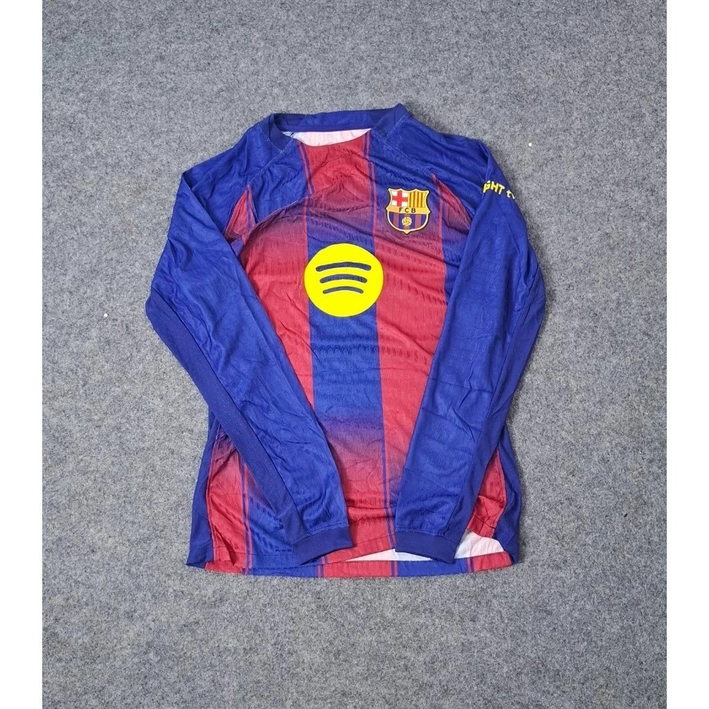 (PLAYER ISSUE) LONGSLEEVE LS JERSEY BOLA BARCAA HOME 2025/2026 LENGAN PANJANG NEW JERSEY BOLA // JER