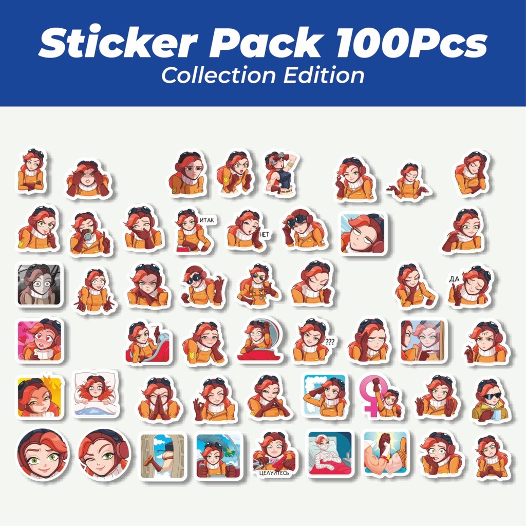 

Hot Stiker Funny Character Emilie The Pilot Lucu Anti Air Stikers Berperekat Waterproof Sticker Decal Buat Motor Helm Buku Journal Koper Casing HP Laptop Botol Minum