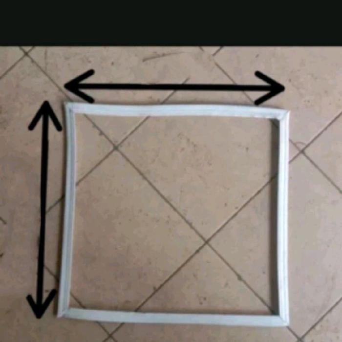 Karet Gasket Pintu Freezer Box Modena Jepit Kecil Tipis 48 x 59 cm Termasuk Magnet