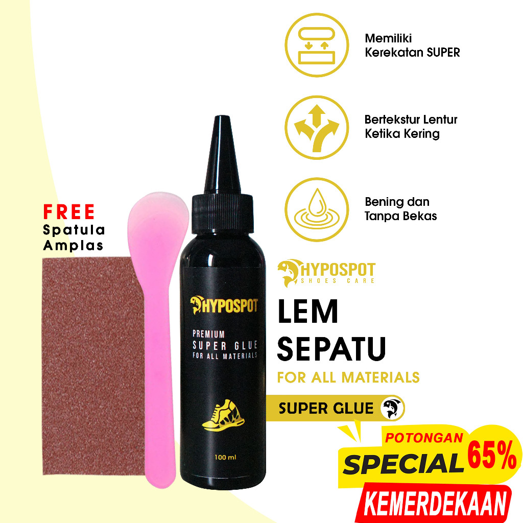 Terlaris HYPOSPOT - HypoGlue Lem Sepatu Super Lem Untuk Semua Jenis Bahan