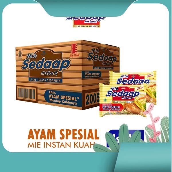 

Sedaap Mie instan Ayam Spesial 69 gr Dus (Isi 40 pcs)