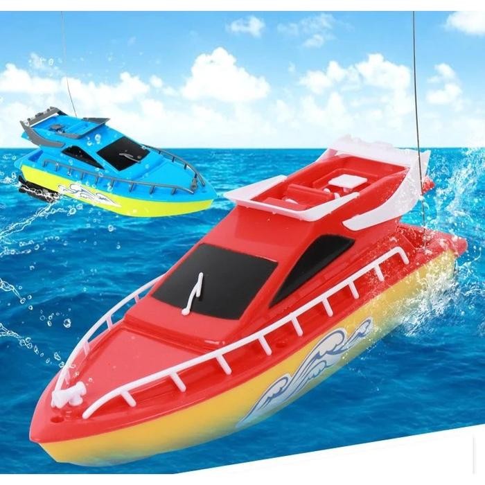 Mainan Kapal Speed Boat Remote Control Anak RC Boat Racing Bisa Jalan di Air Kids Toys Kado Ulang Ta