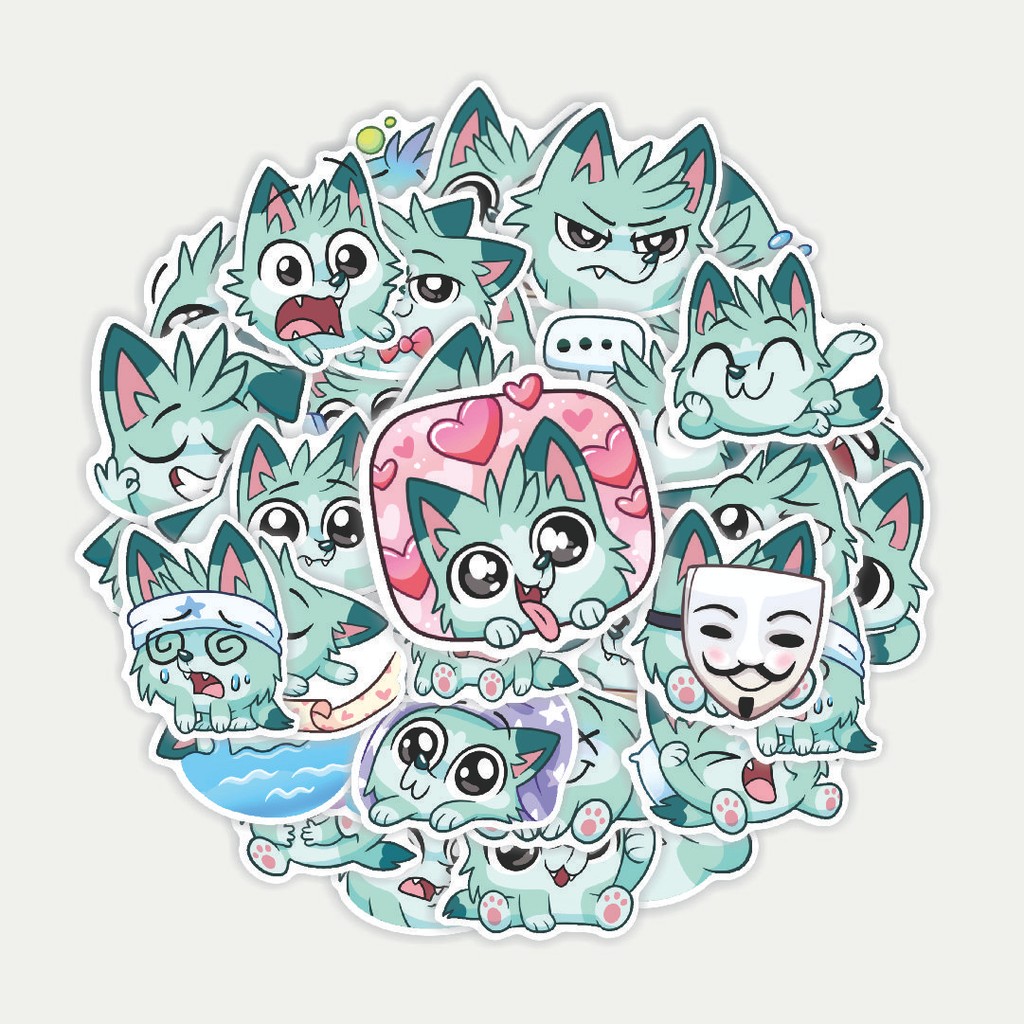 

Sticker Pack Stiker Animal Warna Mint | Sticker TUMBLR | Stiker LAPTOP KOPER HELM