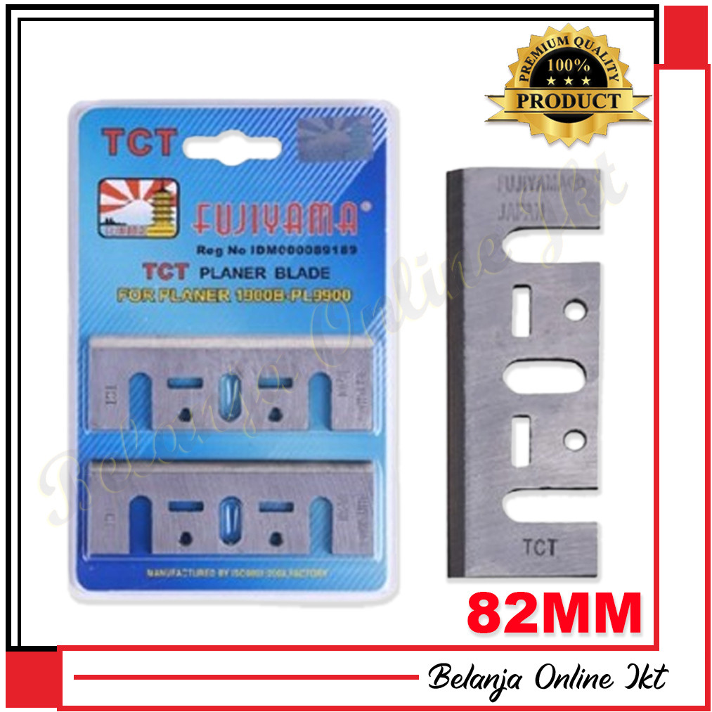 FUJIYAMA Mata Planer Blade TCT 82mm Mata Serut Planer Kayu TCT 82mm Mata Pisau Mesin Serut Kayu TCT 