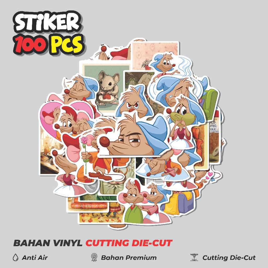 

Terbaru! 50 pcs Stiker Animal Mice In Love [Tikus] Dekorasi Lucu Kreatif untuk Notebook, Skateboard, HP