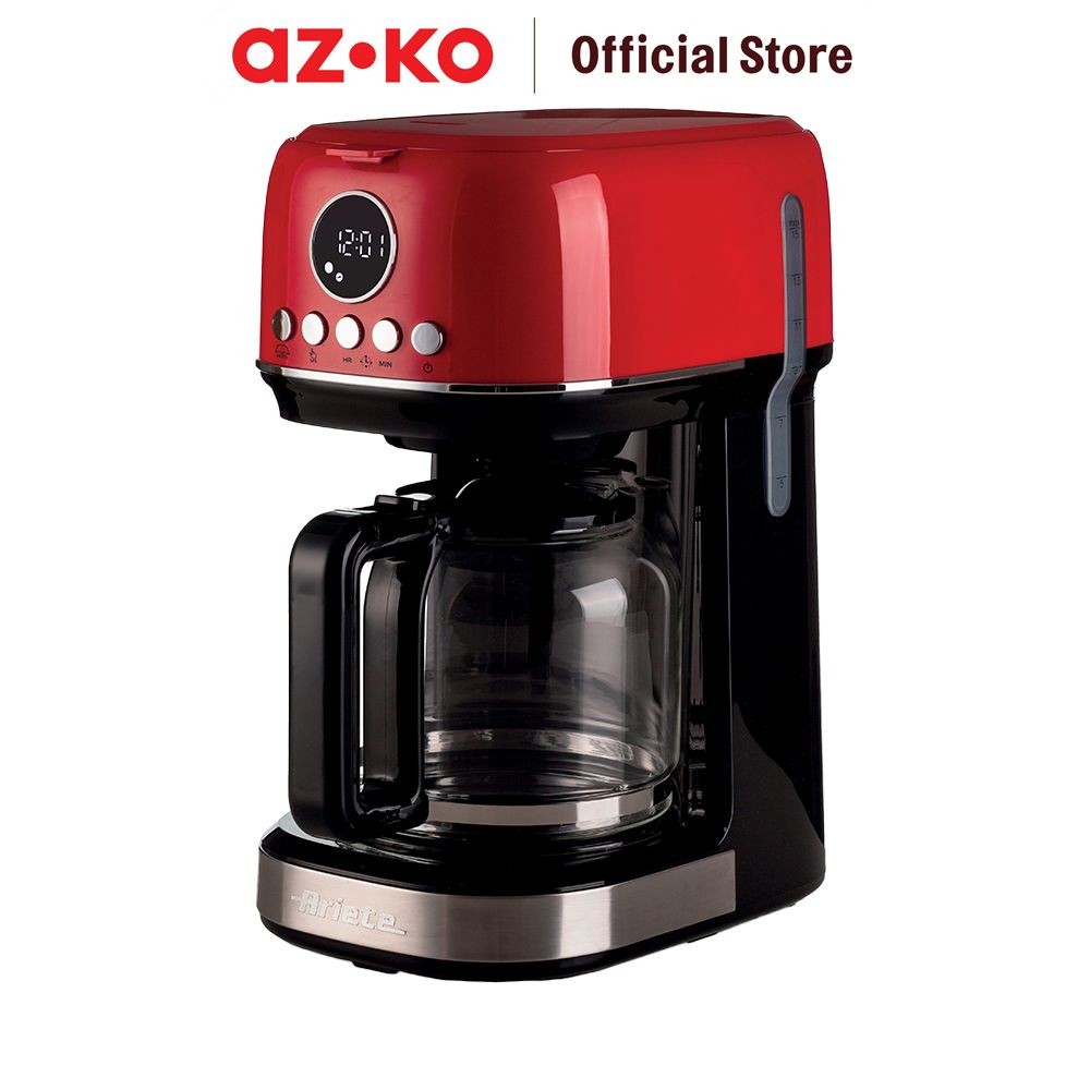 AZKO Ariete 1.5 Ltr Moderna Coffee Drip Maker - Hitam/Merah Mesin Kopi Espresso Machine Alat Pembuat
