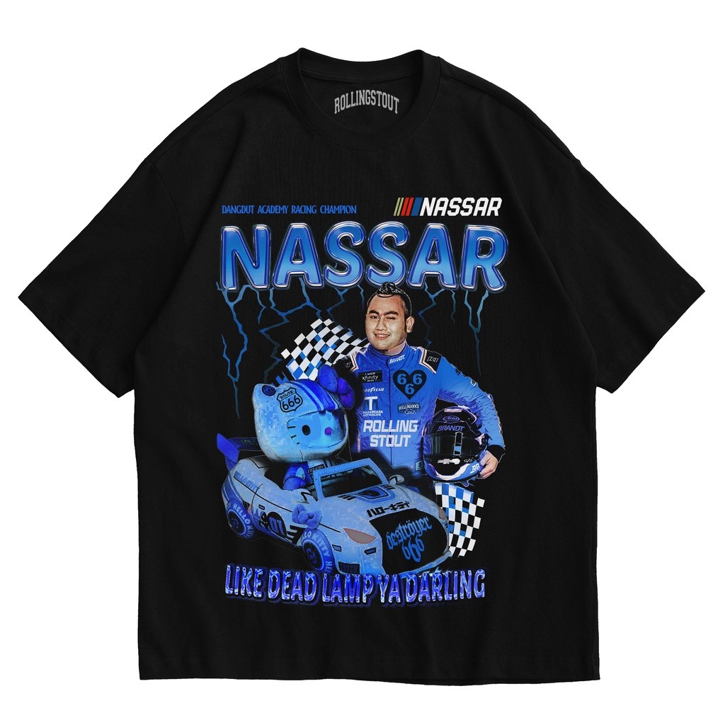 (TOP) Rollingstout Tshirt - King Nassar | Vintage Nascar | Kaos Band | BAJU MUSIK METAL ROCK