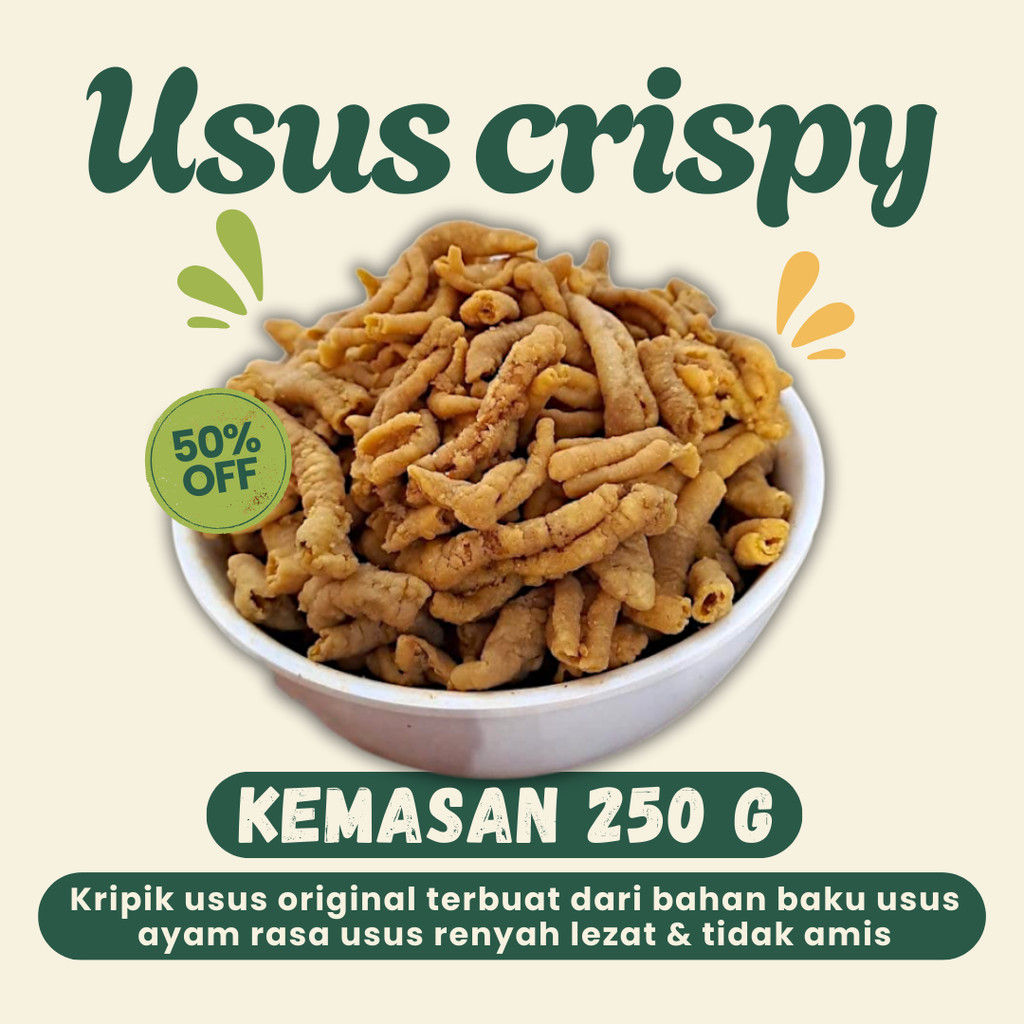 

Keripik Usus Ayam Crispy - usus krispy renyah 250gr