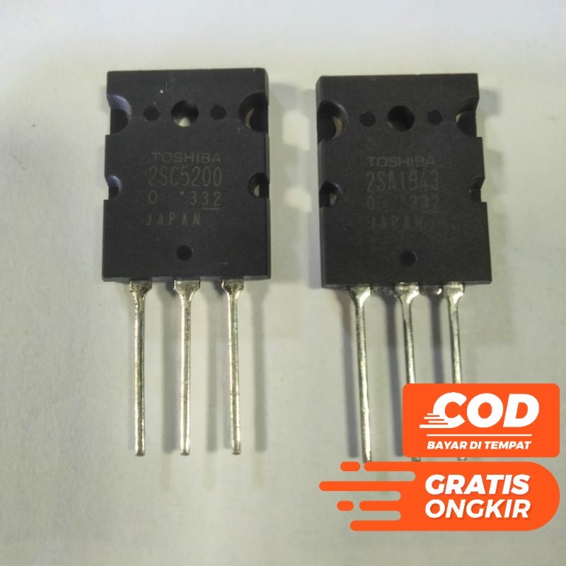 TR FINAL SA1943 SC5200 SATU SET TRANSISTOR FINAL TOSHIBA 2SA 1943 2SC 5200