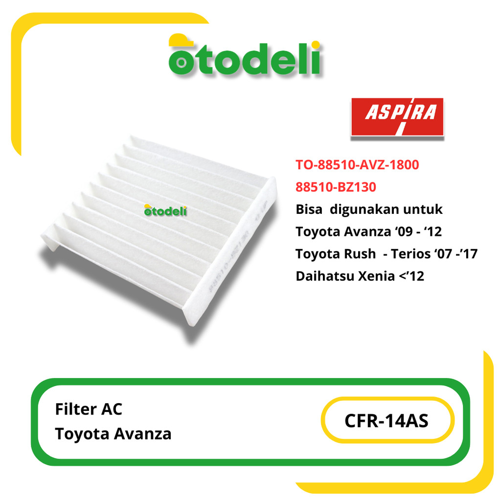 Kabin Filter AC Toyota Avanza tahun 2009 - 2012 Aspira