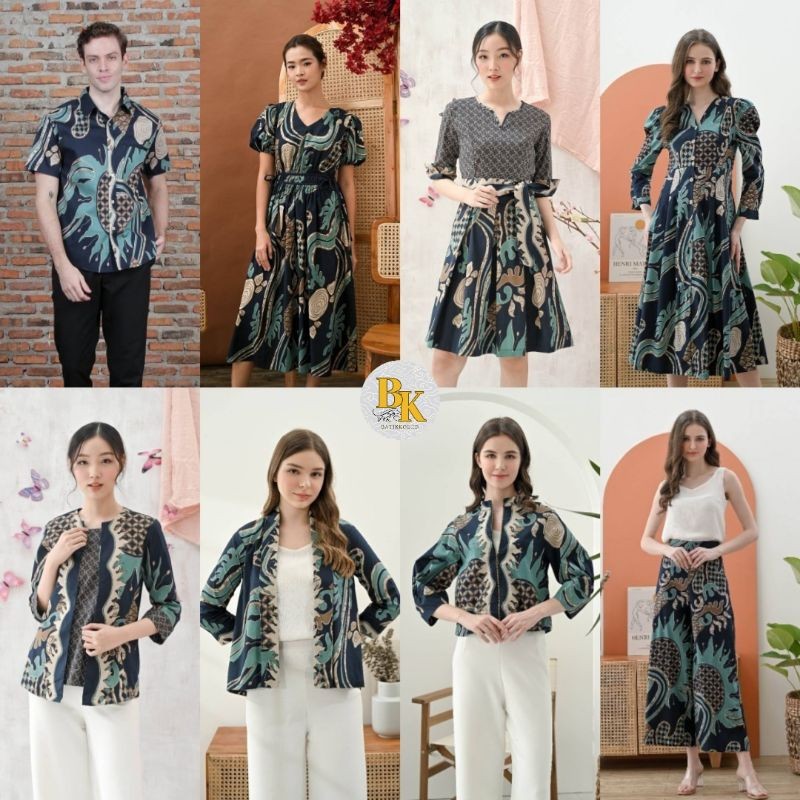 AYU Series - Batik Couple Set / Kemeja 113 Dress 263 258 Blouse 242 Kulot 164/ Nuansa Batik/ Batik E