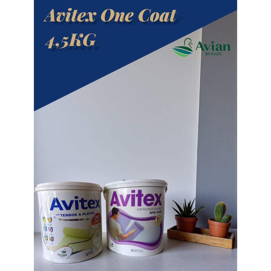AVITEX ONE COAT CAT TEMBOK & PLAFON 4,5 KG WHITE