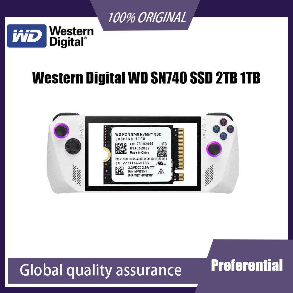 Western gital WD SN740 SSD 2TB 1TB Hard Drive M.2 2230 NVMe PCIe Gen 4x4 Solid State Drive for Pc La