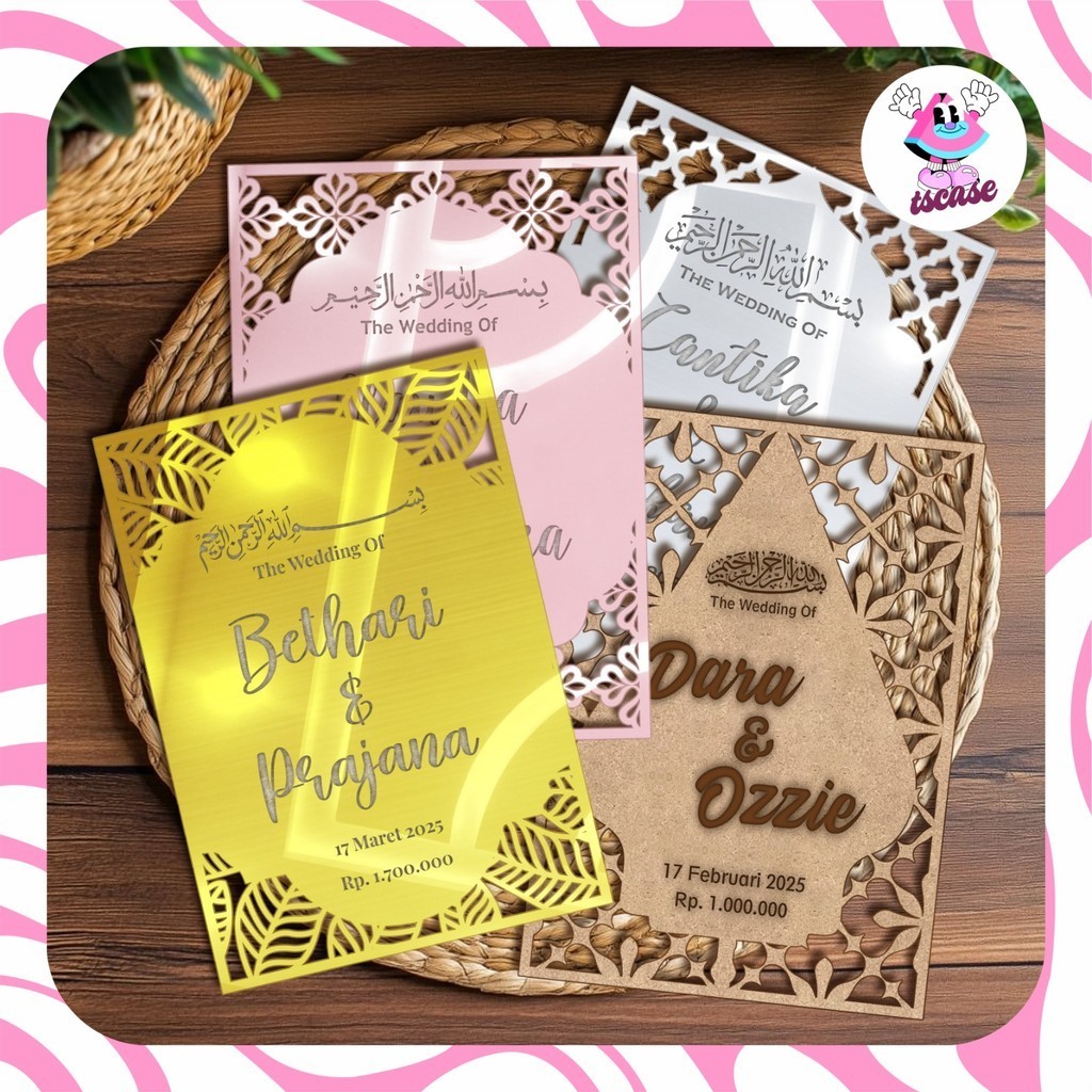 Mahar akrilik pernikahan | Seserahan pernikahan | Mahar aesthetic akrilik gold silver (4)