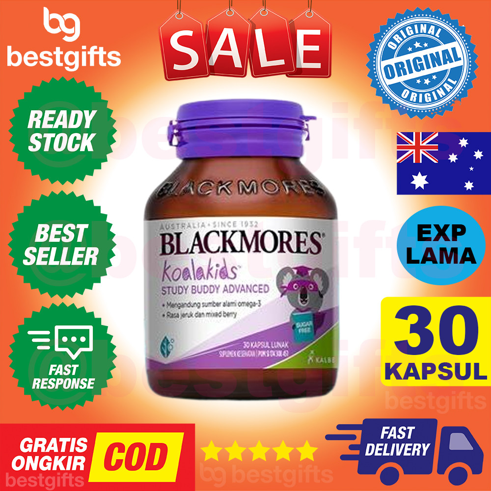 BLACKMORES KOALA KIDS STUDY BUDDY ADVANCED OMEGA 3 SUPLEMEN MINYAK IKAN ANAK 30 KAPSUL