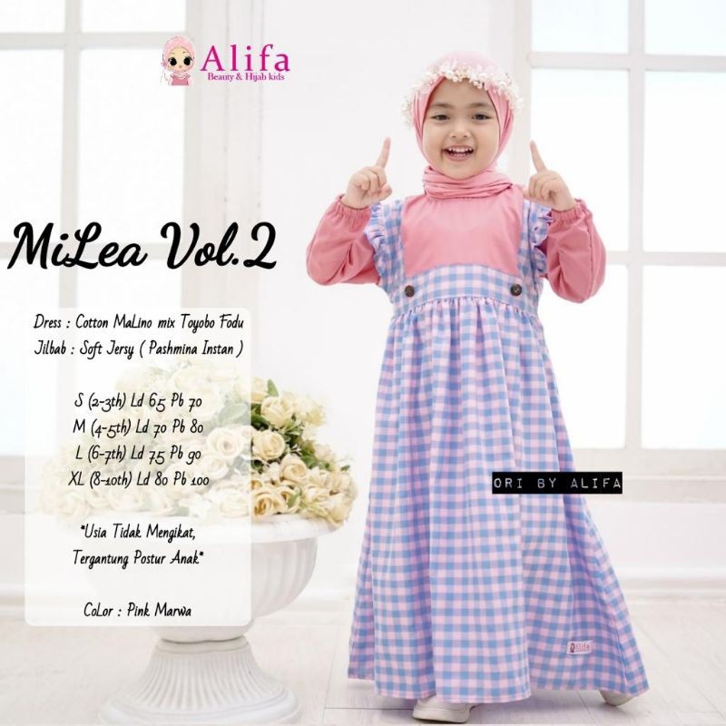 MILEA VOL.2 DRESS KIDS (Gamis Anak)  Alifa alya store