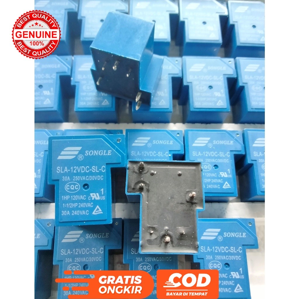 RELAY SONGLE DC 6P 6 PIN 6 KAKI 12V 12 VOLT