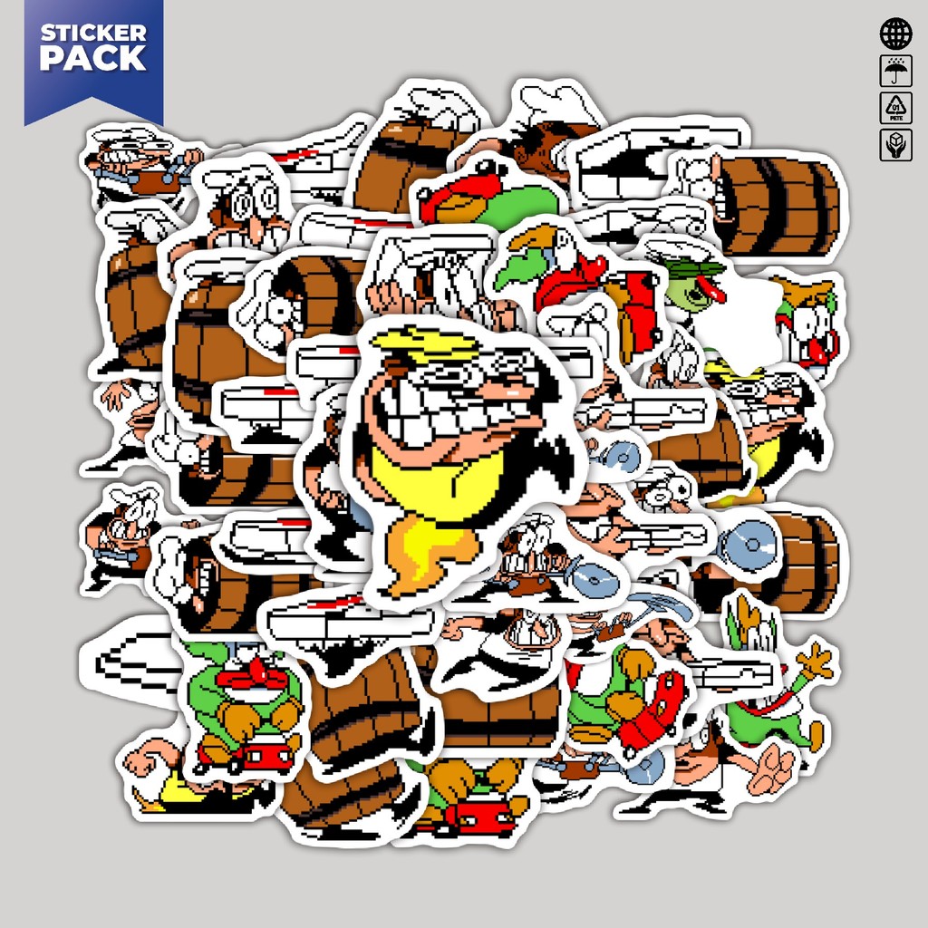 

[100PCS]Stiker Pack Pizza T Pepi V24 Aesthetic Vinyl Anti Air Dekorasi Sticker Laptop Buku Journal Koper Helm Casing HP Gitar Helm Skateboard